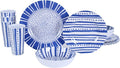 Melamine Dinnerware Set for 4-16 Pcs:Camping Dishes Set with Dinner PlatesSalad PlatesCups and Bowls.Lightweight and Unbreakable.Indoor and Outdoor Use. flower 10