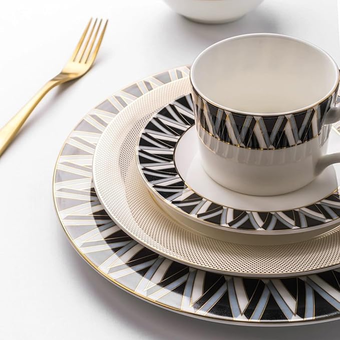8-piece porcelain dinnerware set bone china dinnerware set dishes set for 2 dinnerware sets hotel banquet family gathering wedding dishwasher safe Gift for maternal grandmother