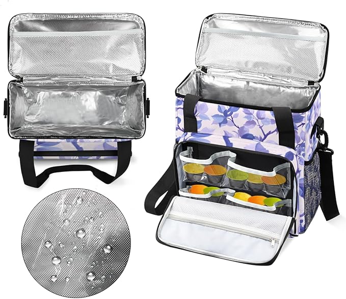 Pastel Flower Coffee Maker Carrying Bag Portable Travel Storage Tote Bag Compatible with K-Mini or K-Mini Plus Single Serve Coffee Brewer Carrying Case with Multiple Pockets &amp Shoulder Strap