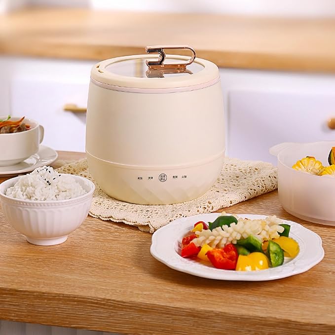 Rice Cooker Small Rice Cooker 1.6L with Multiple Cooking Functions Fuzzy Logic Technology 24 Hour Delay Timer and Auto Keep Warm Non-Stick Inner Pot