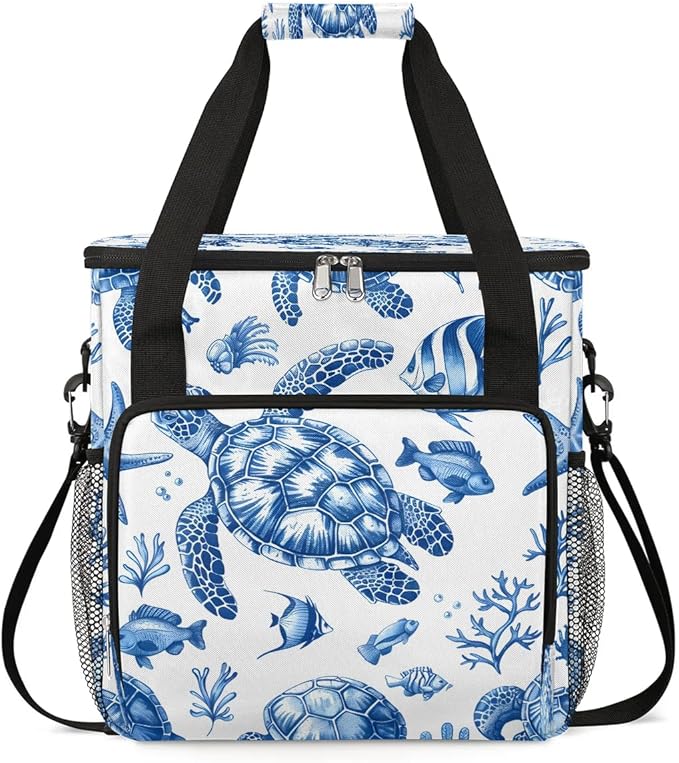Sea Fish Turtle Coffee Maker Travel Bag for K-Mini or K-Mini Plus Single Serve Coffee Brewer Portable Storage Tote Case for Tarvel