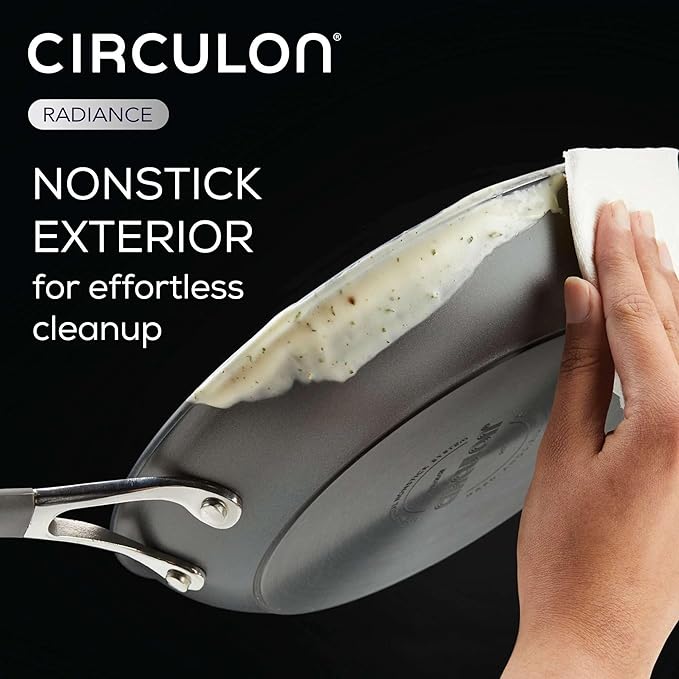 Circulon 83905 Radiance [hard anodized] Nonstick Frying pan set / Skillet Set - 8.5 Inch and 10 Inch Gray