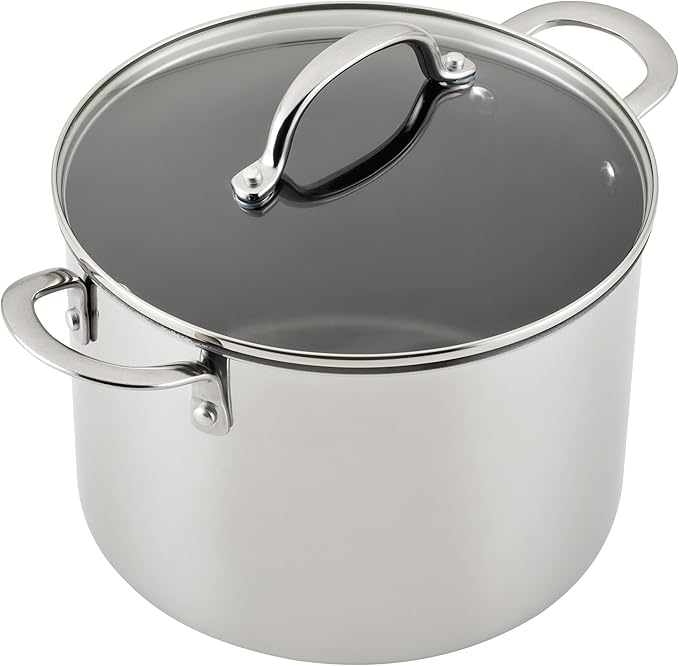 Farberware Millennium Stainless Steel Nonstick Cookware Set 10-Piece Pot and Pan Set Stainless Steel