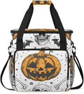Retro Pumpkin Coffee Maker Carrying Bag Fantastic Pumpkin Travel Storage Bag Compatible with K-Mini or K-Mini Plus Single Serve Coffee Brewer Carrying Case with Multiple Pockets &amp Shoulder Strap