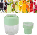 Portable Juicer Cup 800ml Rechargeable Detachable Electric Blender with Strap Straws for Office Gym Home Camping Travel Personal Juicer Bottle for Shakes Smoothies (Green)