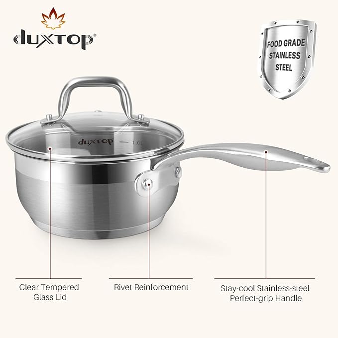 Duxtop Professional Stainless Steel Induction Cookware Set 19PC Kitchen Pots and Pans Set Heavy Bottom with Impact-bonded Technology