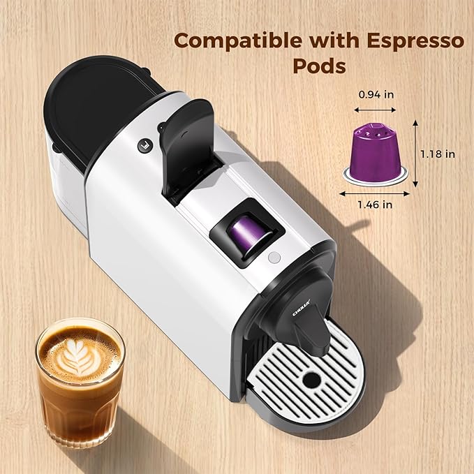 CHULUX Mini Espresso Pod Machine for NS Original Capsule 20 Bar Single Serve Espresso Coffee Maker 1400W
