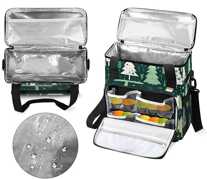 Xmas Tree Coffee Maker Carrying Bag Christmas Tree Travel Storage Bag Compatible with K-Mini or K-Mini Plus Single Serve Coffee Brewer Carrying Case with Multiple Pockets &amp Shoulder Strap