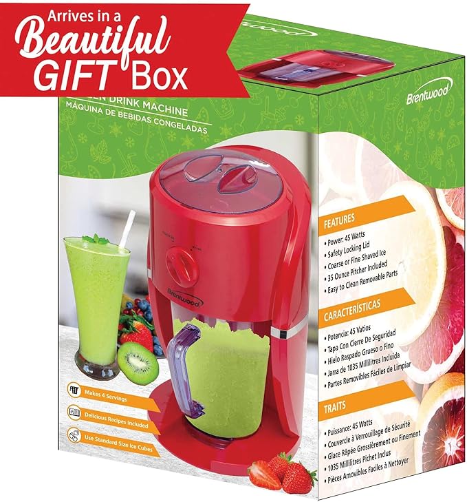 Brentwood TS-1425R TS-1425R 45-Watt Margarita and Frozen Drink Machine (Red)