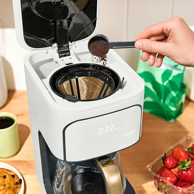 12 Cup Programmable Coffee Maker by Drew Barrymore White Icing