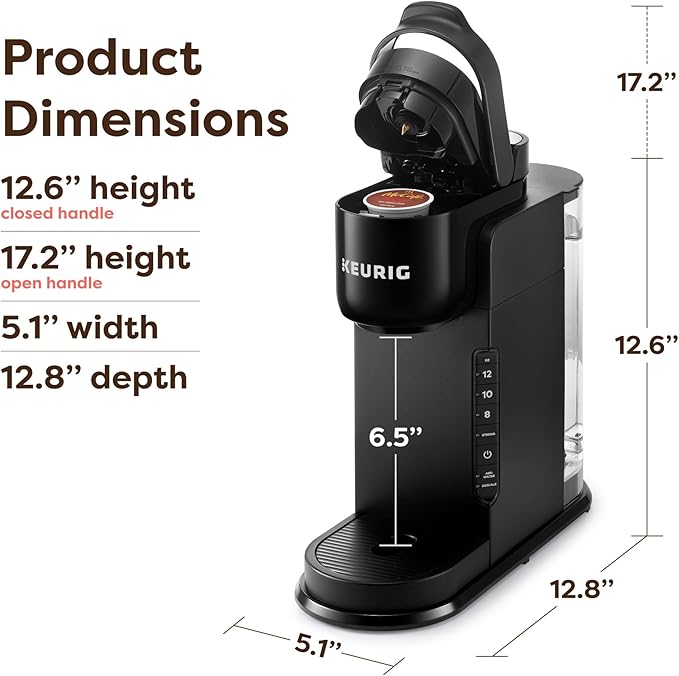 Keurig K-Express Single Serve K-Cup Pod Coffee Maker 3 Brew Sizes Strong Button Feature 42oz Removable Reservoir Black