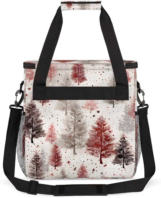 Cartoon Tree Coffee Maker Carrying Bag Christmas Tree Travel Storage Bag Compatible with K-Mini or K-Mini Plus Single Serve Coffee Brewer Carrying Case with Multiple Pockets &amp Shoulder Strap