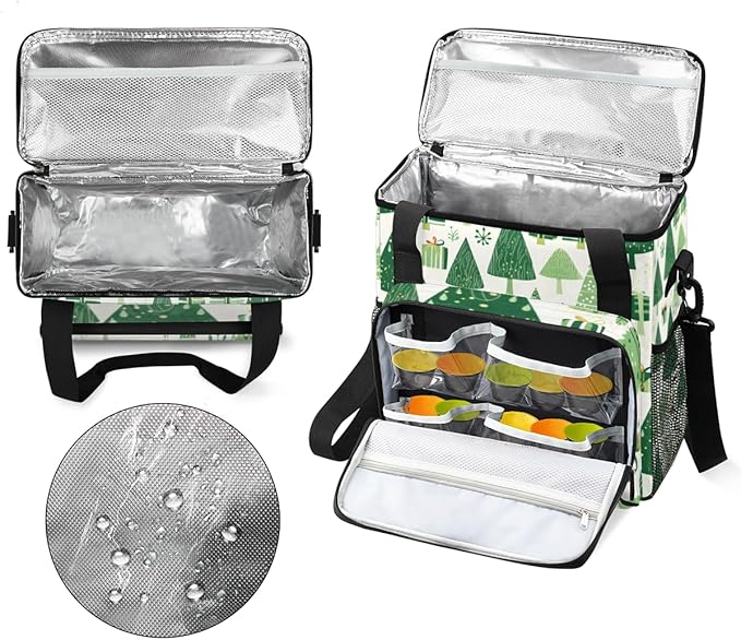 Lovely Tree Coffee Maker Carrying Bag Christmas Tree Travel Storage Bag Compatible with K-Mini or K-Mini Plus Single Serve Coffee Brewer Carrying Case with Multiple Pockets &amp Shoulder Strap