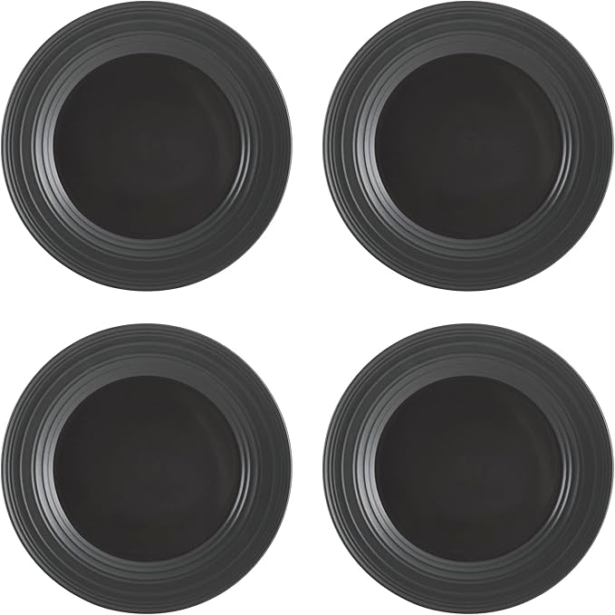 Mikasa Swirl 16 Piece Dinnerware Set Service for 4 Graphite