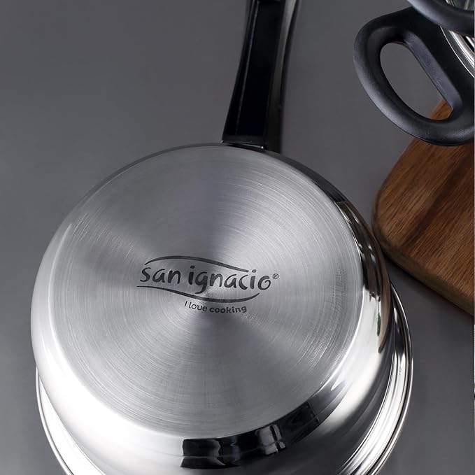 San Ignacio Kitchen Battery 8 Pieces Set of Pans and Cookware 5 cuerpos + 3 sartenes Dark