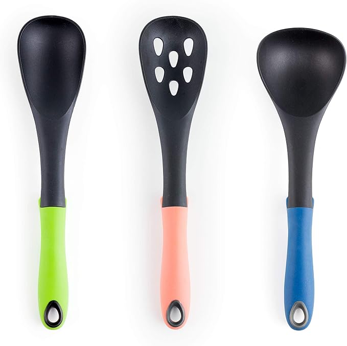 MegaChef Nylon Tool Cookware Utensil Set 7 Piece Assorted Multi-Color