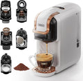 HIBREW H2B 5-in-1 Pod Coffee Maker - Compatible With 4 Coffee Capsule as Well as Espresso Powder Makes Iced Coffee Espresso Cappuccino Long Black. Hotel Kitchen Coffee Machine