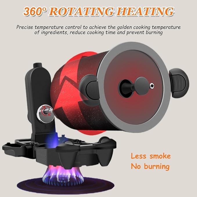 Automatic Cooking Machine 1-2L Auto Stir Fry Wok Fried Rice Cooking Machine with 360° Rotating 3D All-round Heating for Stir Frying Stewing Cooking