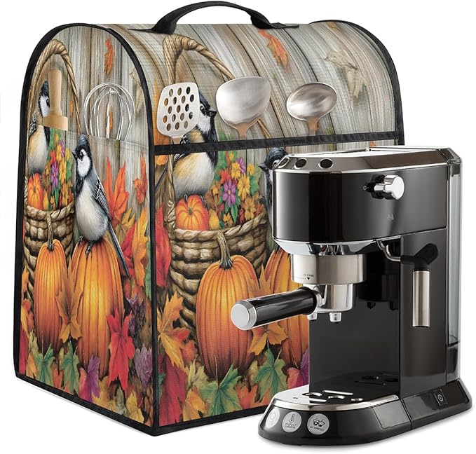cfpolar Kitchen Aid Mixer Cover Compatible with 6-8 Quarts Fall Thanksgiving Bird Sunflowers Stand Mixer Cover Kitchen Aid Mixers Accessories Appliance Organizer Bag Dust Covers with Zipper Pocket