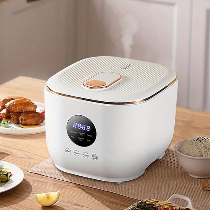Multi Electric Rice Cooker 3L Smart Rice Cooker with 24H Reservation &amp 8H Keep Warm Function For Rice Porridge Soup White