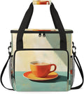 Coffee Maker Travel Bag Compatible with Keurig K-Mini or K-Mini Plus Single Serve Coffee Brewer Carrying Case with Multiple Pockets for K-Cup Pods Storage Bag With Shoulder Strap(Bag Only)