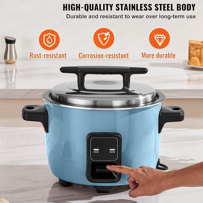 Rice Cooker 40-Cup 8L Restaurant Grade Non-Stick Pot Keep Warm
