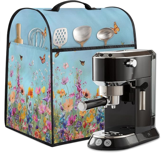 cfpolar Kitchen Aid Mixer Cover Compatible with 6-8 Quarts Flower Animal Butterfly Stand Mixer Cover Kitchen Aid Mixers Accessories Appliance Organizer Bag Dust Covers with Zipper Pocket