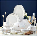 Porcelain Dinnerware Sets Plates and Bowls Sets 60-Pieces Luxury Dinnerware Sets - Dinner Plates and Bowls Sets Ceramic Dishes Set Service for 12