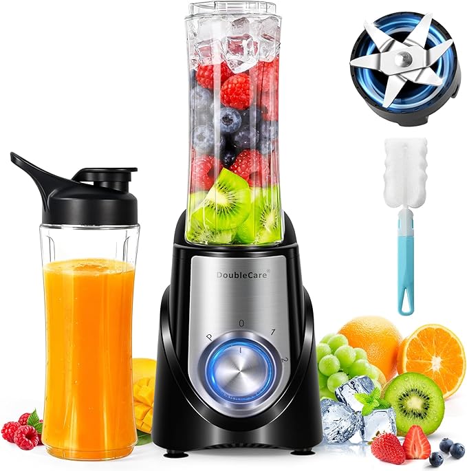 Blender for Smoothies32000 RPM Smoothie Blender Personal Blenders with 6 Sharp Bladewith 20oz Portable Cup and To-Go Lids Self CleaningPortable Juicer for Ice Crushing &amp Milkshakes
