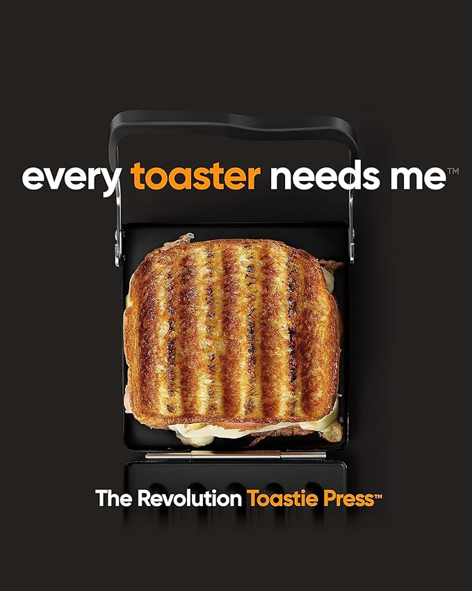 Revolution Toastie Press (Works With All Toasters) Conveniently Toast Delicious Grilled Cheeses Quesadillas and Paninis in Your Toaster