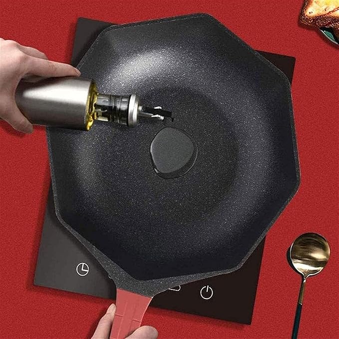 Non-Stick Pan Set Kitchen Cookware Set Including Star Anise Wok Frying PanSoup Pot and Milk Pan4-Piece Set
