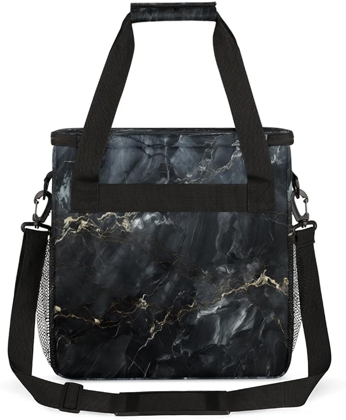 Black Marble Coffee Maker Travel Bag for K-Mini or K-Mini Plus Single Serve Coffee Brewer Portable Storage Tote Case for Tarvel