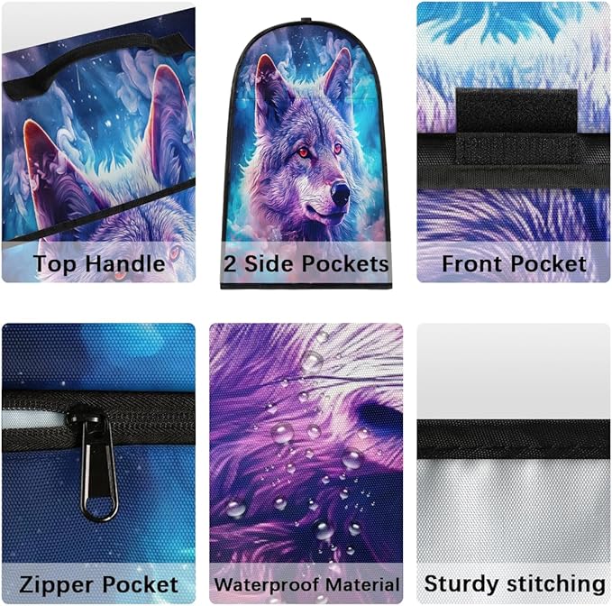 cfpolar Kitchen Aid Mixer Cover Compatible with 6-8 Quarts Animal Cute Wolf Stand Mixer Cover Kitchen Aid Mixers Accessories Appliance Organizer Bag Dust Covers with Zipper Pocket