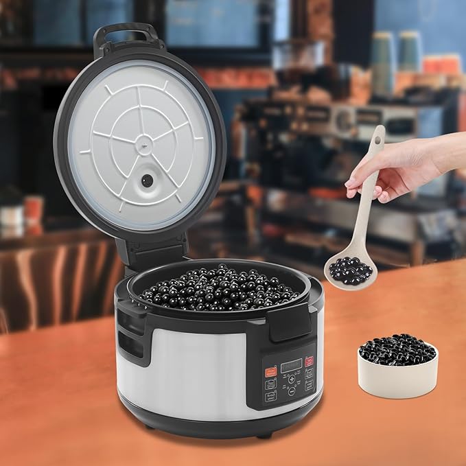 4.2 Gallons Commercial Pearl Cooker Boba Maker Machine 2200W Pearl Maker With Time Setting For Cooking Tapioca Sago Pudding Jelly Etc For Milk Tea Stores Home