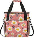 Daisy Printed Foral Coffee Maker Carrying Bag for Keurig K-Mini or K-Mini Plus Storage Portable Coffee Maker Travel Bag