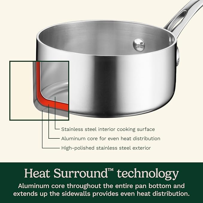 Cuisinart FCT-13 13-Piece Cookware Set French Classic Tri-Ply Silver