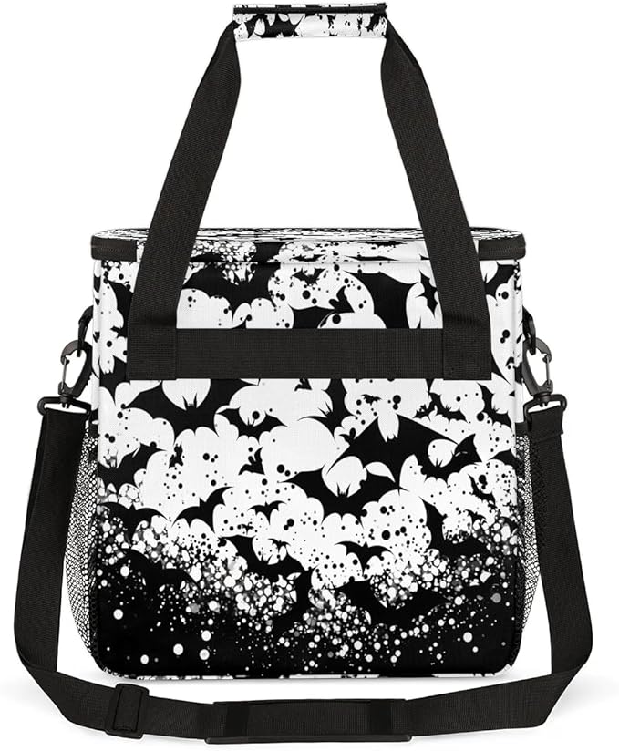 Black White Bats Coffee Maker Carrying Bag for Keurig K-Mini or K-Mini Plus Storage Portable Coffee Maker Travel Bag