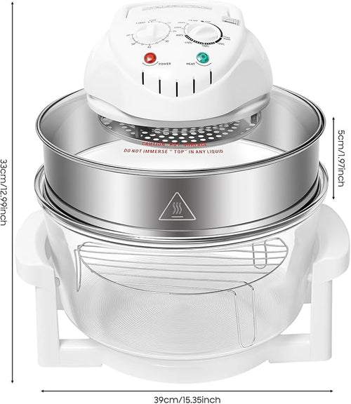 12L Air Fryer Oven Convection Oven Air Fryer 360° Vertical Heating Fat-Reducing Infrared Convection Healthy Meal Electric Ovenn Halogen Ovenn Countertop Model
