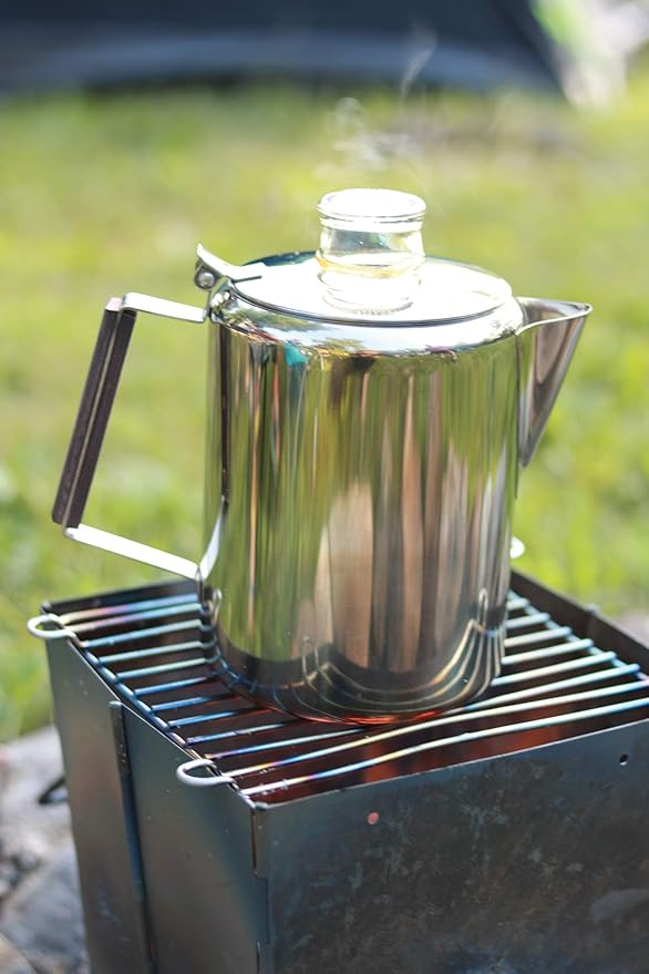 Rapid Brew Stainless Steel Stovetop Percolator Coffee Pot 12-Cup