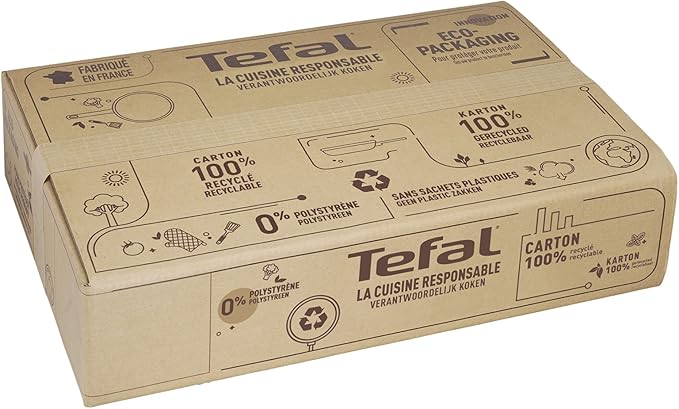 Tefal C973S344 Comfort Max Stainless Steel Saucepan Set 3 Pieces - Silver