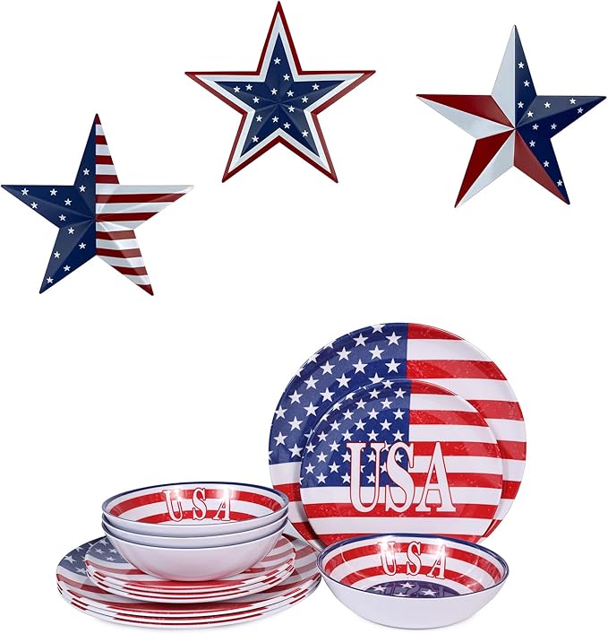 Independence Day American Flag American Flag Dinnerware Sets &amp Star Decorate