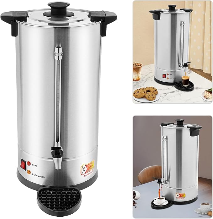 Commercial Electric Coffee Pot Large Capacity Hot Coffee Dispenser Hot Water Urn 25L Hot Water Dispenser for Restaurants Offices Conference Rooms Cafes