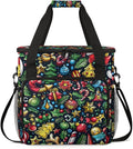 Christmas Bell Stars Coffee Maker Carrying Bag Portable Travel Storage Tote Bag Compatible with K-Mini or K-Mini Plus Single Serve Coffee Brewer Carrying Case with Multiple Pockets &amp Shoulder St