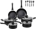 Black Ceramic Pots and Pans Set 15PCS Nonstick Set Ceramic Cookware Set Nonstick Pan Pots and Pans Set Non Stick Cookware set