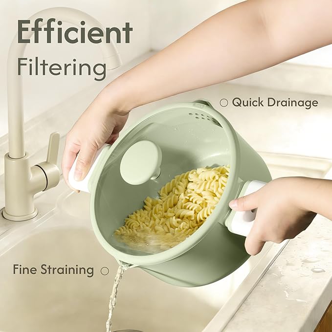 CAROTE Pots and Pans Set Nonstick Ceramic Cookware Set Green Cooking Set Kitchen Induction Set with Steamer PFAS PTFE Free9 Piece