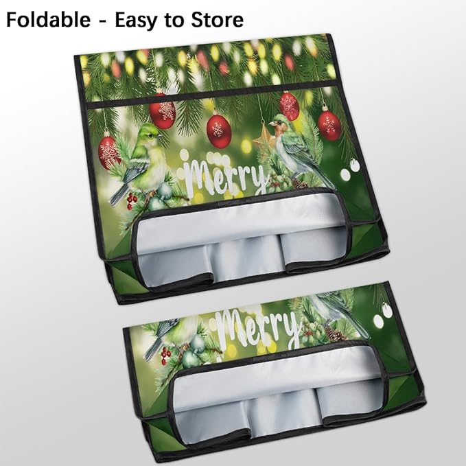 cfpolar Kitchen Aid Mixer Cover Compatible with 6-8 Quarts Christmas Ball Holly Bird Stand Mixer Cover Kitchen Aid Mixers Accessories Appliance Organizer Bag Dust Covers with Zipper Pocket