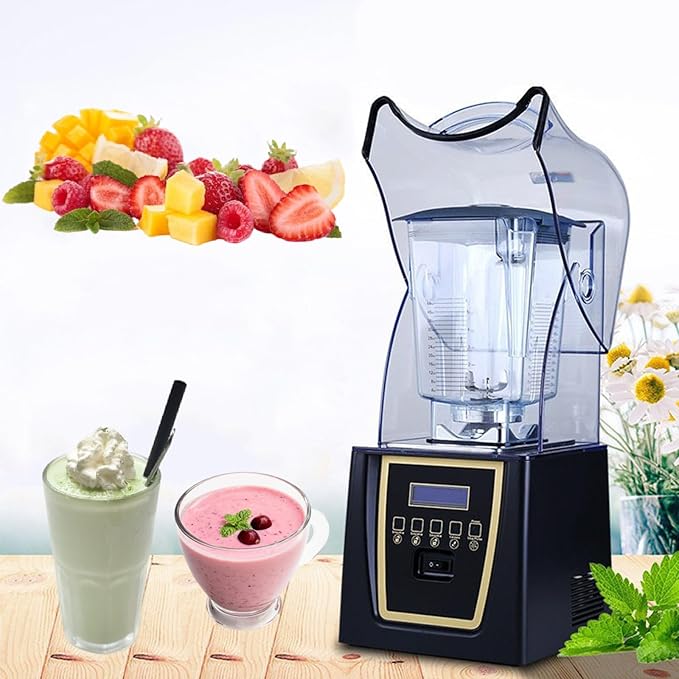 Commercial Professional Blender With Shield Quiet Sound Enclosure 1800W Strong and Quiet Professional-Grade Power Self-Cleaning110V