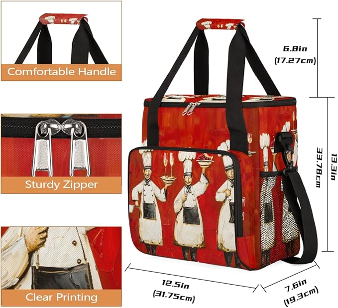 Wine Chef Food Coffee Maker Carring Bag Travel Carrying Storage Tote Bag Compatible with Keurig K-Mini or K-Mini Plus Portable Single Serve Coffee Brewer Case with Pockets for K-cup Pods
