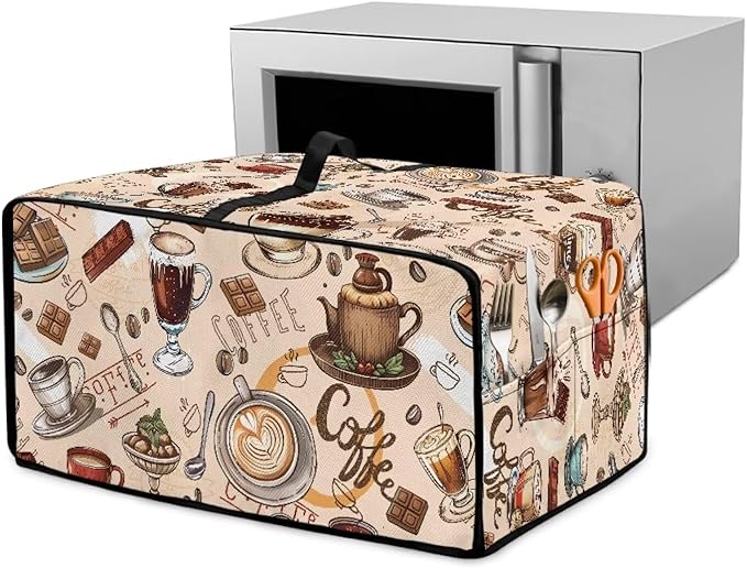 Doojoayie Coffee Appliance Dust Cover 4 Slice Toaster Cover Small Appliance Dust Protector for Toaster Oven/Bread Making Machine/Air Fryer