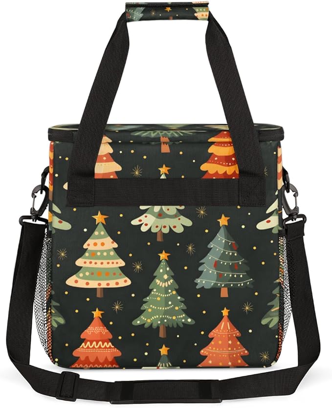 Christmas Festivals Coffee Maker Carrying Bag Magic Tree Travel Storage Bag Compatible with K-Mini or K-Mini Plus Single Serve Coffee Brewer Carrying Case with Multiple Pockets &amp Shoulder Strap